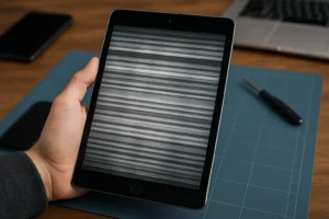 a hand holding a tablet